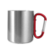 Karabiner-Edelstahltasse-Rot-Links